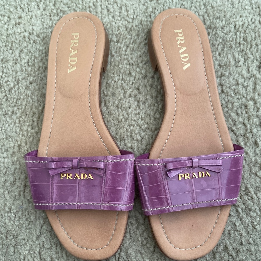 Prada Purple Sandal Flats